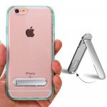 Wholesale Apple iPhone 8 Plus / 7 Plus Clear Armor Bumper Kickstand Case (Red)